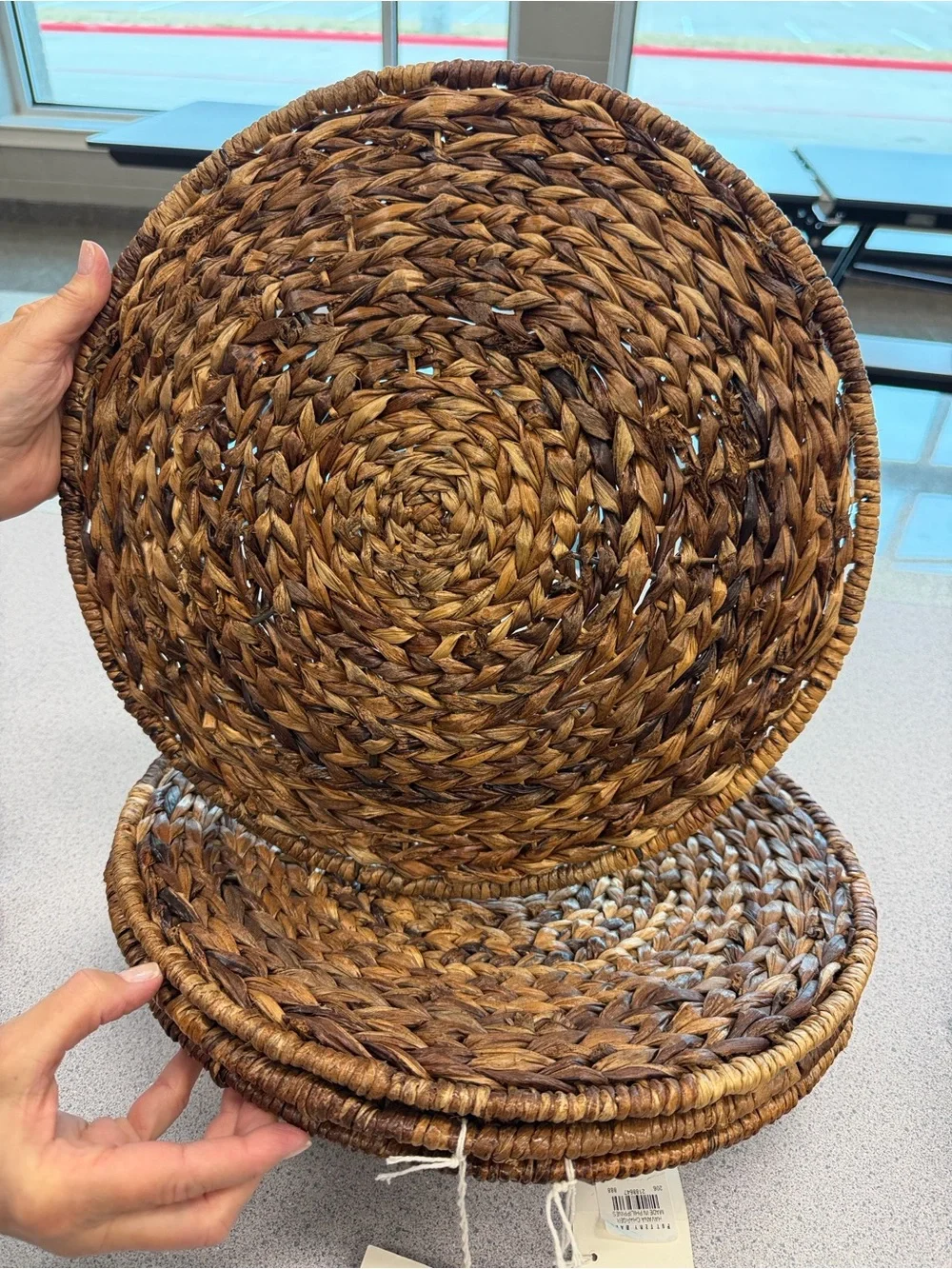 Pottery Barn handwoven seagrass
